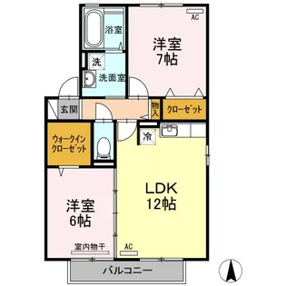 プラザ・シャルム B棟【2階】の間取り