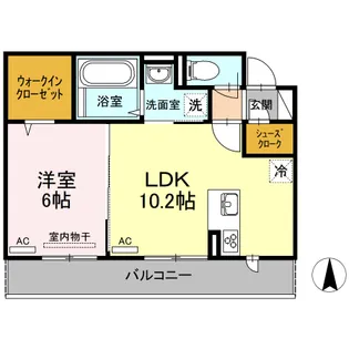 リーリエ中吉野【3階】の間取り