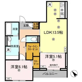 ビルゴ中吉野【2階】の間取り