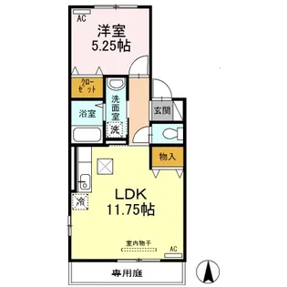 SEEDS WIT 佐古【1階】の間取り