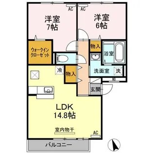 セレーノ 弐番館【1階】の間取り