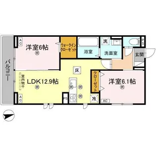 エムフルージュ【1階】の間取り