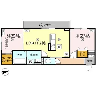 エムフルージュ【1階】の間取り