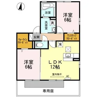 プリマ クレール B棟【1階】の間取り