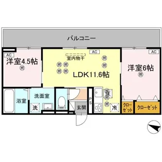 フィオーレガーデン北田宮 B【1階】の間取り