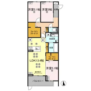 エグレットテラスII【1階】の間取り