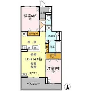 エグレットテラスII【3階】の間取り