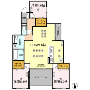 エグレットテラスII【3階】の間取り
