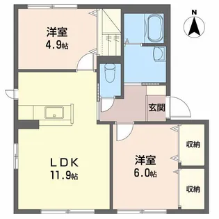 シャーメゾン ラヴィ A棟【1階】の間取り