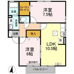 ポルト ベール C棟【1階】の間取り