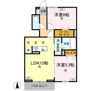 フィオーレガーデン阿南【103号室】の間取り