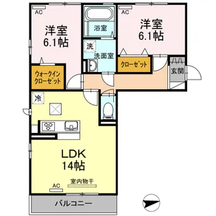 アークフルージュ【1階】の間取り