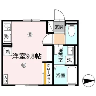 ボンヌエトワール【102号室】の間取り
