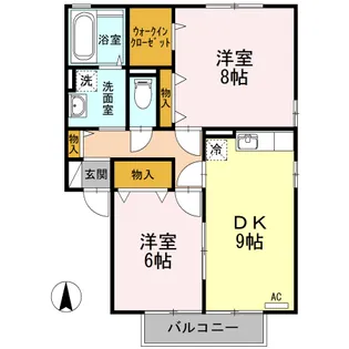 デュレ・ボナール B棟【2階】の間取り