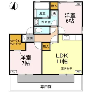 レジデンス矢三 B棟【1階】の間取り