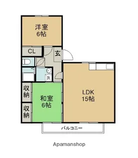 セジュール濱田【Ⅰ202号室】の間取り