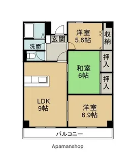 アメンド73【3階】の間取り