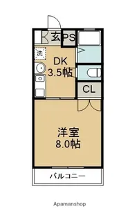 ミッキーハウス【206号室】の間取り