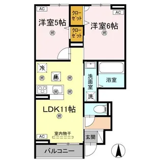 グランツ上福万 A棟【1階】の間取り