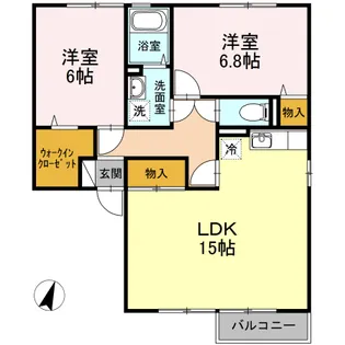 アムール21 B棟【1階】の間取り