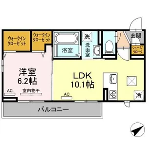 フィオーレ南二軒屋【1階】の間取り