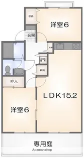 ハーバービュー赤石【103号室】の間取り