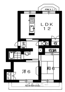 ガーデンヒルズ助任Ⅰ【402号室】の間取り