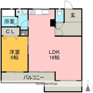 グリーンコープ福島【502号室】の間取り