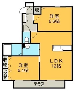 シャーメゾン南田宮【1階】の間取り