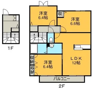 シャーメゾン南田宮【2階】の間取り