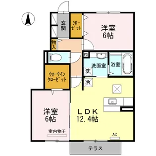 ヴィラコートⅡ【1階】の間取り