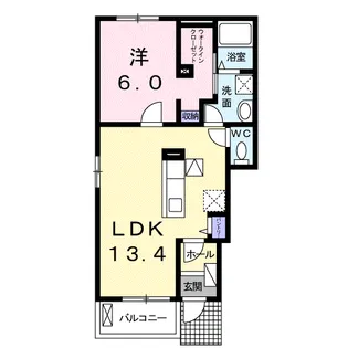 ルミナス名東 Ⅱ【1階】の間取り