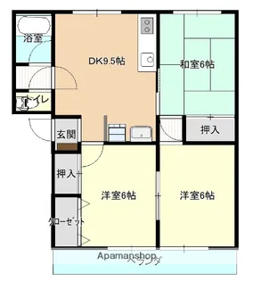 鴨島マンション【22号室】の間取り