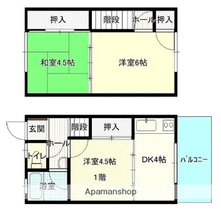 メゾン・モコ【1号室】の間取り