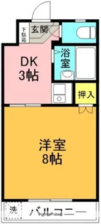 ハイツラムー【202号室】の間取り