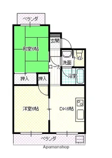 サンライズマンション【2階】の間取り