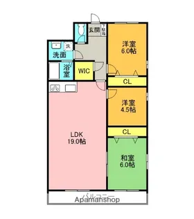 徳島県名西郡石井町石井字石井【アパート】の間取り