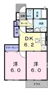 アグリーアブル レジデンス C【1階】の間取り