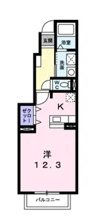 ブルートレイン篠原 A【1階】の間取り