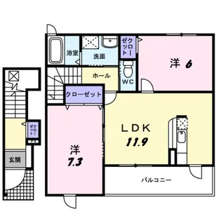 セレーノ【2階】の間取り