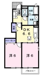 ニューカムリーA【1階】の間取り