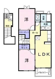 ニューカムリーA【2階】の間取り