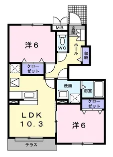 ポート・レーゼ C【1階】の間取り
