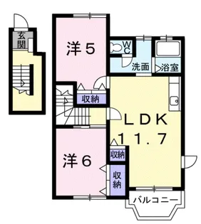 パインヒル石井 A【2階】の間取り