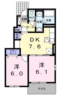 グレーシア B【1階】の間取り