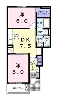 ラ・ナチュール【1階】の間取り