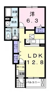 パークサイド前山 A【1階】の間取り