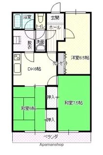 ウィスタリアハイツ【401号室】の間取り