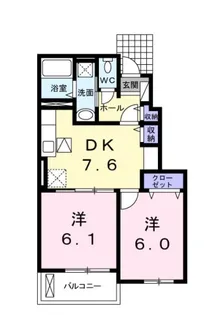 メゾン フローラ【1階】の間取り
