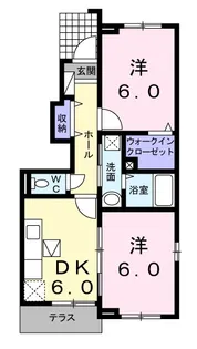 ラ・ゴロンドリーナB【1階】の間取り